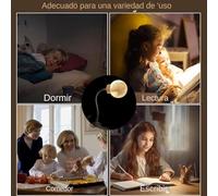 Genérico Luz Nocturna Enchufable Con Control Por Voz | Lámpara Nocturna Luna Led - Lámpara Mesilla 3 Colores Regulable Para Dormitorio Sala Comedor Cocina Pasillo Garaje Hogar