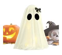 Genérico - Luz nocturna fantasma de Halloween - Fantasma brillante para mesa - Lámpara LED aterradora alimentada por pilas para , decoraciones de mesa, chimenea de Halloween