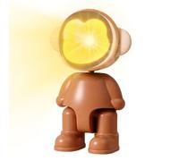 Generico Luz nocturna robótica - Luz nocturna LED de ABS de 10 cm | Linterna móvil con diseño en forma de dibujos animados con luz cálida | Crea una iluminación en la mesita de noche y un