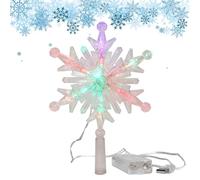Generico Luz para punta del árbol con de nieve, luz LED recargable con forma de nieve, diferentes modos de iluminación, diseño de ahorro energético | navideño para la