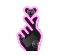 Generico Luz para ventana de coche - Rechargeable Finger Heart Shape Neon Lighting | Car LED Ambient Light With Suction Cups For Women Men Vehicle Party Bedroom Truck Motorcycle Door Automotive And