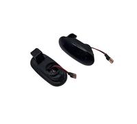 Genérico Luz Señal Giro Luz intermitente lateral, lámpara señal giro para Mitsubishi para Triton L200 2005-2015 para Pajero para Montero Sport Nativa Intermitente Lateral(Smoked Black)
