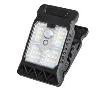 Genérico Luz solar al aire libre con clip con detector de movimiento, luminarias solares con clip impermeables, para cerca, terraza, jardín, garaje, camping portal de camino