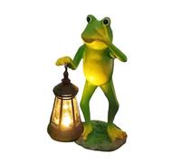 Genérico Luz Solar Exterior | Figura de Rana en Resina Impermeable con Iluminación - Sapo Linterna Decorativa Energía Solar,para Patio Trasero Porche Balcón