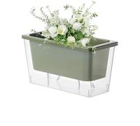 Genérico Maceta con de autorriego | Contenedor plantación Rectangular Estrecho | Maceta con Riego | para Patio, Hogar, Alféizar de Ventana, Frutas y Verduras, Apartamento, Jardín
