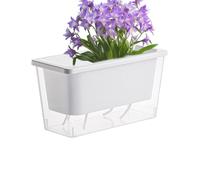 Genérico Maceta con de Autorriego para Plantas | Contenedor plantación Rectangular Estrecho | Macetero Autorriego | para Verduras, apartamento, jardín, Patio, hogar, alfeizar y Fruta