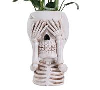 Genérico Maceta de Calavera para Plantas de Interior,Maceta de Calavera - Macetero suculento con Forma de Calavera | Macetero de Esqueleto gótico, de Resina, jarrón de Calavera pequeño, de Ha