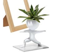 Genérico Maceta Humana Deportiva - Maceta Resina Hombre Músculoso, Planta Divertida Gimnasio, Yoga Figura Humana Resina para Balcón | Decoración Planta Tierna Creativa para Repisa, Balcón Y Baño.