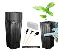 Genérico Macetas Altas de Vivero,Macetero Profundo de Altura Extra,Juego de 20 cm de Alto Incluye Etiquetas, Herramientas y Marcadores - para Germinación de Cítricos Pepinos Pimientos Flores