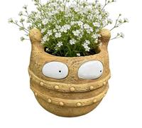 Genérico Macetas Bonitas, Recipiente Decorativo Moderno de Resina, Macetero Divertido para Cactus y Plantas, para Hogar Oficina Escritorio Mesa Estantería Interior Exterior Jardín Patio Senda