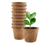 Genérico Macetas De Inicio Compostables De Coco-Fibra Set 10 Piezas, Maceta Ecológica Ideal para Cultivo De Plantones, Verduras Y Flores, Y Resistente, Uso En Invernadero