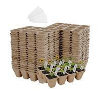Genérico Macetas de Turba Orgánica - 40 de Germinación, compostables con etiquetas para viveros, germinación de hortalizas, cultivo de hierbas aromáticas, propagación en s