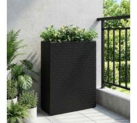 Genérico Macetero Alto Negro 55 x 22 x 70 cm ratán sintético,Casa y jardín,Maceteros y jardineras,5 kg-42026873