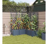 Genérico Macetero de Jardín 2 pcs Gris 80 x 40 x 125,5 cm Acero,Casa y jardín,Jardín,Jardinería,Maceteros y jardineras-42002860