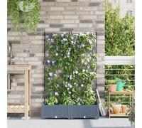 Genérico Macetero de Jardín 2 pcs Gris Claro 80 x 40 x 125,5 cm Acero,Casa y jardín,Jardín,Jardinería,Maceteros y jardineras-42002883