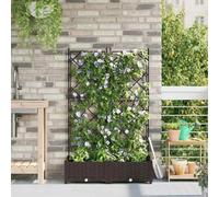 Genérico Macetero de Jardín 2 pcs Marrón 80 x 40 x 125,5 cm Acero,Casa y jardín,Jardín,Jardinería,Maceteros y jardineras-42002814