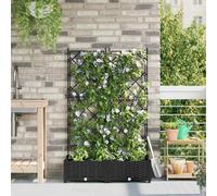 Genérico Macetero de Jardín 2 pcs Negro 80 x 40 x 125,5 cm Acero,Casa y jardín,Jardín,Jardinería,Maceteros y jardineras-42002837