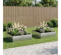 Genérico Macetero de Jardín 2 uds. Plateado 100 x 100 x 30 cm,Casa y jardín,Maceteros y jardineras,21.9 kg-8005089