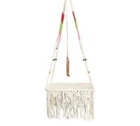 Genérico Macrame Cat Swing Bed - Macrame Swing Bed Cat Hammock | Wall Mounted for Kittens Cats Pet Indoor Suspended Natural Cotton Rope Macrame Chair Boho Resting Bed Soft Snug