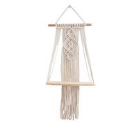 Genérico Macrame Shelves, Floating Tapestry Shelf, Rustic Wall Organizer with Bohemian Storage, Decorative Holder for Toys, Books, Plantas, Oro Toiletries in Home Decor