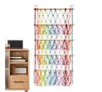 Generico Macrame Storage - Woven Shelf, Decorative Holder | Ethnic Weaving Wall Hanging, Quartet Display, Wall Storage Device For Living Room Or Bedroom, Jewelry, Beauty Products