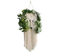 Genérico Macrame Wall Art - Fox Wall Macrame Tapestry con falsas - Aesthetic Long Woven Pouetl for Home Dort
