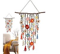 Genérico Macrame Wall Hanging - Hand Woven Flower Decor for Home Office