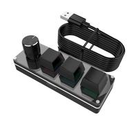 Genérico Macro Teclado programable | Clave de Llave con Perilla multifunción | Teclado de Juego y Trabajo | Plug & Play Tipo-C | Teclas programables ergonómicas