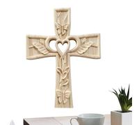 Generico Madera de oración | Centro de mesa de madera símbolo de amor, decoración de mesa San con efecto mariposas, para cristiana, iglesia, boda, fe y confort