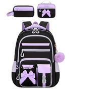 Genérico Mädchenrucksack Set | Schulranzen mit Lunchbox & Federmäppchen