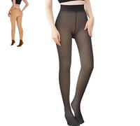 Genérico Magic Bare - Leg Look Fleece Lined Tights for Women, Fake Translucent High Waist Thermal Leggings for Cold Weather (Brown,L)