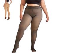 Genérico Magic Bare - Leg Look Fleece Lined Tights for Women, Fake Translucent High Waist Thermal Leggings for Cold Weather (Coffee,L)