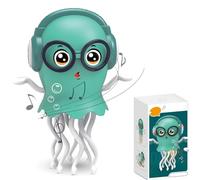 Genérico Magic Dancing Octopus Toy, Dancing Squid Toy, Crawling Dancing Automatic Obstacle Sensor, Funny Squid For Office Desk Decor, with Led Light and Music (Green)