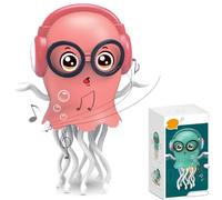 Genérico Magic Dancing Octopus Toy, Dancing Squid Toy, Crawling Dancing Automatic Obstacle Sensor, Funny Squid For Office Desk Decor, with Led Light and Music (Pink)