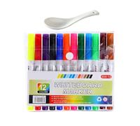 Generico Magic Drawing Pen - 12xColor Painting Markers, Floating Ink Drawings Set with Spoon, Art Supplies for Kids, Drawing Pen with Easy Use, Markers for Children Boys Girls Teens Coloring Crafts