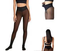 Genérico Magic Fleece Lined Leggings for Women,Fake Translucent Thermal Leggings - High Waist Tummy Control & One-Seam Shaping. Warm Faux Sheer Look Compression Pantyhose for Winter (Deep-L/XL)