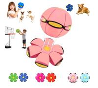 Genérico Magic Meta Ball Bouncing Ball, Children's Bouncing Balls Magic Meta Balls, Parent-Child Interaction, Dual Form Freely Switchable, with 6 Light, Suitable for Indoor & Outdoor Use (Pink)