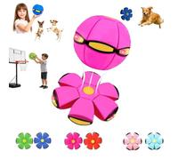 Genérico Magic Meta Ball Bouncing Ball, Children's Bouncing Balls Magic Meta Balls, Parent-Child Interaction, Dual Form Freely Switchable, with 6 Light, Suitable for Indoor & Outdoor Use (Dark Pink)
