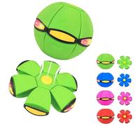 Genérico Magic Meta Ball, Magic Bouncing Ball, Children's Bouncing Balls, Dual Form Time Delay Transformation Bouncy Balls with 6 Lights, Parent-Child Interaction Toy (Green,with Light)