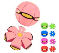 Genérico Magic Meta Ball, Magic Bouncing Ball, Children's Bouncing Balls, Dual Form Time Delay Transformation Bouncy Balls with 6 Lights, Parent-Child Interaction Toy (Light Pink,with Light)