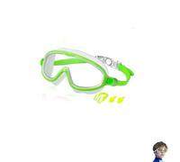 Genérico Magic Puffy Goggles,Kiggles Safe and Smart Swim Goggles for Kids,HD Waterproof and Anti-Fog U (White green)
