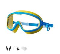 Genérico Magic Puffy Goggles, Recognizeknow Swim Goggle, Anti-Fog Waterproof with Ear Plugs for Ages 3-14 (buckle-yellow)