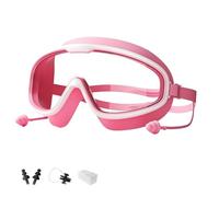 Genérico Magic Puffy Goggles, Recognizeknow Swim Goggle, Anti-Fog Waterproof with Ear Plugs for Ages 3-14 (white-pink)