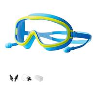 Genérico Magic Puffy Goggles, Recognizeknow Swim Goggle, Anti-Fog Waterproof with Ear Plugs for Ages 3-14 (lake blue)