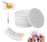 Genérico Magic Puffy Paint, Magic Foam Texture Paper, 3D Drawing Magic Canvas Sponge, Foam Texture Blank Painting Paper, DIY Bubble Drawing Pens Art Supplies (Round Set/10pcs)