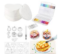 Genérico Magic Puffy Paint, Magic Foam Texture Paper, Drawing Canvas Sponge, Puffy Popcorn DIY Painting Kit, Drawing Paper (C)