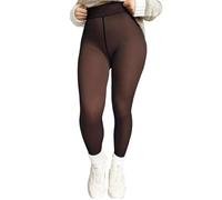 Genérico Magic Velvet Lined Leggings, Fake Translucent Fleece Lined Pantyhose with High Waist Tummy Control, Thermal Slimming Leggings