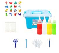 Genérico Magic Water Gel Toy Kit - DIY Squishy Making Kit with 12 Colors & 10 Molds for Creating Magic Water Elf and Aqua Fairy Designs, Games for children (60ml-4color)