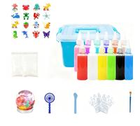Genérico Magic Water Gel Toy Kit - DIY Squishy Making Kit with 12 Colors & 10 Molds for Creating Magic Water Elf and Aqua Fairy Designs, Games for children (60ml-12color)