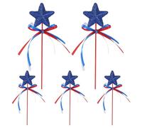 Genérico Mágica Infantil - s Mágicas De Estrellas Y Hadas Para Niñas | Juego De 5 Unidades De Bastón De Fantasía Brillante Para Fiestas Infantiles, Cumpleaños Y Halloween